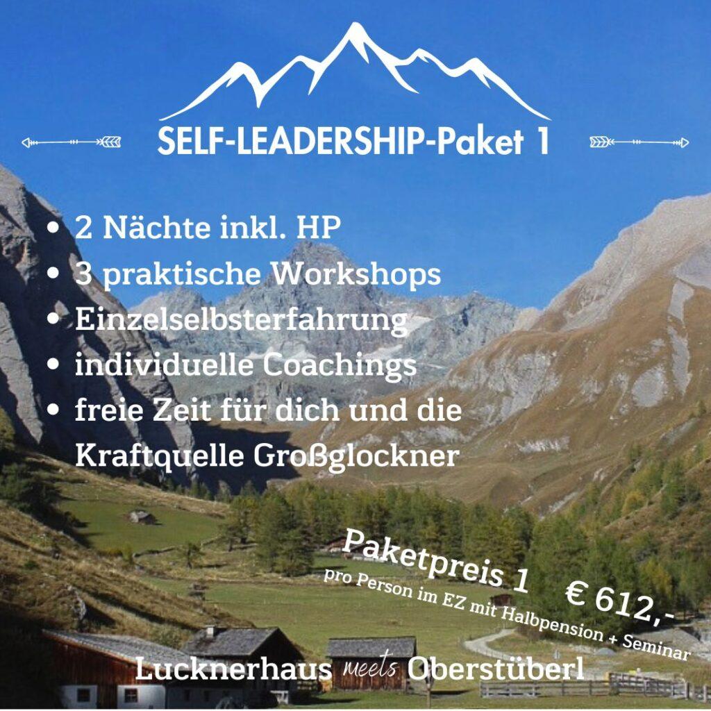 Selfleadership: Preis inkl. Übernachtung und Halbpension