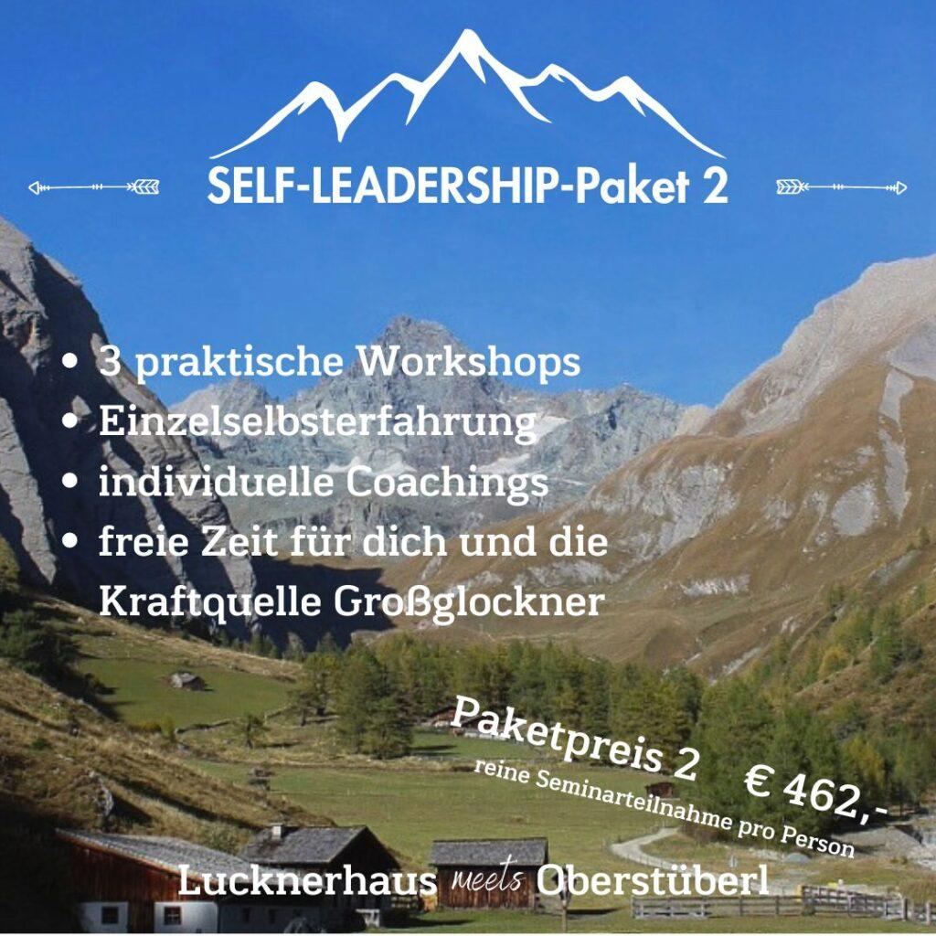 Selfleadership: Preis bei Workshop-teilnahme ohne Übernachtung und Halbpension